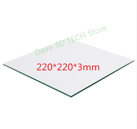 Pieza de impresora 3D de 220x220mm, placa de construcción de vidrio, superficie de cama calefactable, placa de borosilicato para cama calefactora MK2 /MK3 Creality Ender-3/3S ► Foto 1/4