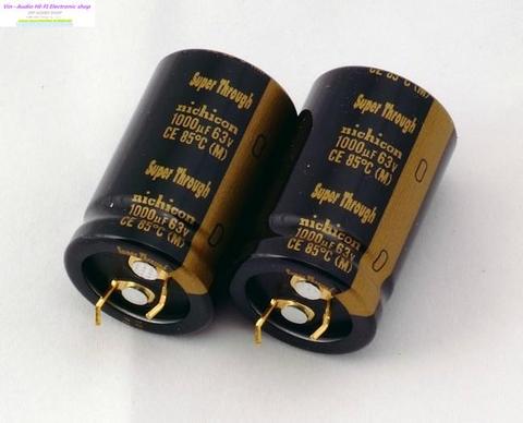 Bolsa 2 uds Nichicon para electrolítico de Audio condensadores Kg Super 1000uf/63v 22*35mm condensador penetración envío gratis ► Foto 1/2
