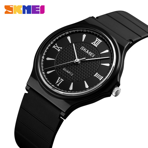 Azul del reloj SKMEI nuevo Simple relojes elegante reloj de cuarzo de señoras de la PU Correa impermeable relojes de mujer 1422 Relogio femenino ► Foto 1/1