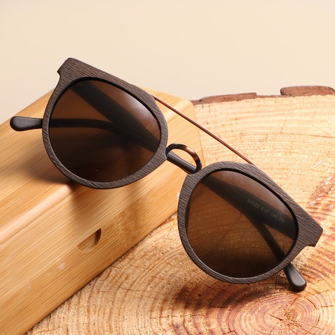 Gafas de sol de madera de acetato Vintage para hombre y mujer, nuevo diseño ► Foto 1/6