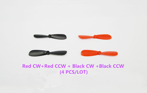 4 unids/lote K408 Mini 45mm CW/CCW Rojo Negro hélices de helicóptero DIY plástico modelo RC avión motor para juguetes envío gratis Rusia ► Foto 1/5