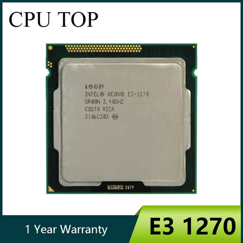 Intel-procesador Intel Xeon E3 1270, 3,4 GHz, LGA1155, 8MB, Quad Core, SR00N ► Foto 1/2