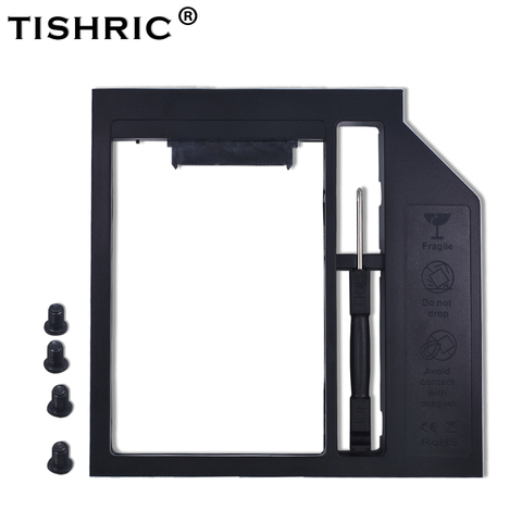 Tishic para 9,5/9mm DVD-ROM SATA 3,0 Caddy Optibay para 2nd 2,5 HDD SSD disco duro externo carcasa caja adaptador Universal ► Foto 1/6
