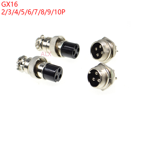 1SETS GX16-2/3/4/5/6/7 16mm de diámetro conector de aviación conector Circular GX16 2PIN 3PIN 4PIN 5PIN conectores macho y hembra ► Foto 1/4