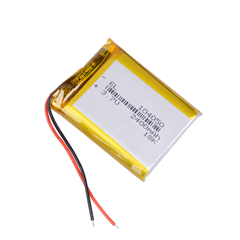 Batería recargable de 3,7 V 2400mAh Li-Po de la batería de litio 104050 batería de polímero Li-Po li ion Lipo las células para GPS MP3 MP4 grabadora de conducción ► Foto 1/6