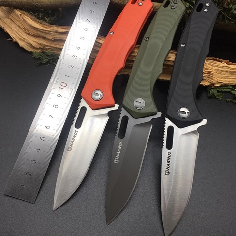 Harnds CK6118 Castor AUS-8 hoja G10 mango cuchillo plegable HRC58-59 acampar al aire libre supervivencia militar EDC herramienta bushcraft cuchillos ► Foto 1/1