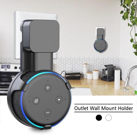 Soporte de pared para Alexa Echo Dot de 3. ª generación, colgador de pared para Amazon Echo Dot 3, funda, enchufe de soporte para dormitorio ► Foto 1/6