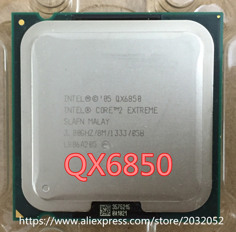 Procesador Intel Core 2 Extreme QX6850 3,00 GHz 8 MB 1333 MHz CPU LGA775 (trabajando 100% envío gratuito) ► Foto 1/1