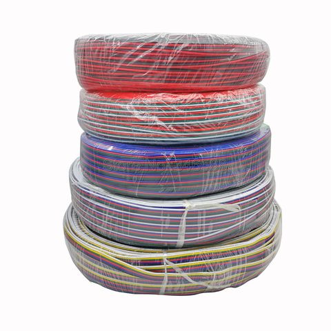 1 m/5 m/10 m/20 m Cable LED extensión Cable conector 22AWG 2 pines 3 pines 4 pines 5 pines 6 pines para RGB RGBW tiras LED de un solo Color ► Foto 1/6