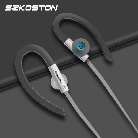 Auriculares deportivos con micrófono HIFI de 3,5mm, auriculares con gancho para la oreja, auriculares con cancelación de ruido para Meizu Xiaomi Huawei iPhone ► Foto 1/6