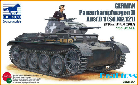 Bronco-kit de modelo de plástico, modelo CB35061 1/35 Panzerkampfwagen II Ausf D 1(Sd Kfz 121) ► Foto 1/1