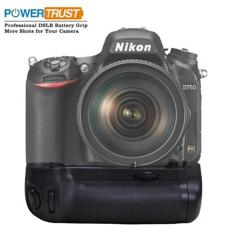 PowerTrust-Soporte de agarre de batería de MB-D16 Vertical para cámara Nikon D750 DSLR, funciona con batería de EN-EL15 o 6 pilas AA ► Foto 1/6