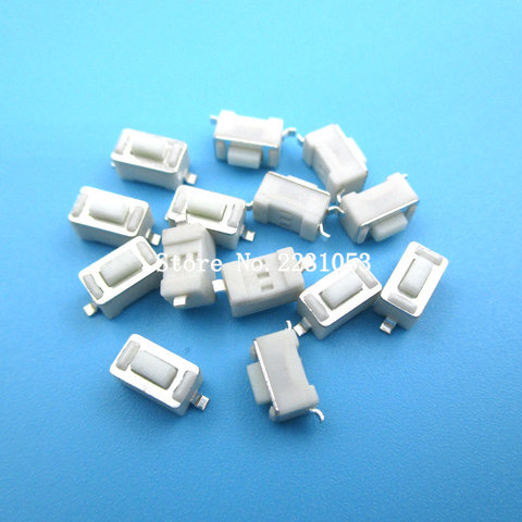 100 unids/lote 3*6*4,3mm 2pin Interruptor táctil SMD botón táctil Micro interruptor 3x6x4,3 H botón blanco ► Foto 1/1