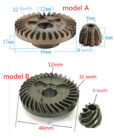 Corona engranaje cónico espiral de Metal Gear de repuesto para BOSCH 2609110150 GWS8-100C GWS8-100CE GWS8-115C GWS8-125CE amoladora de ángulo ► Foto 1/6