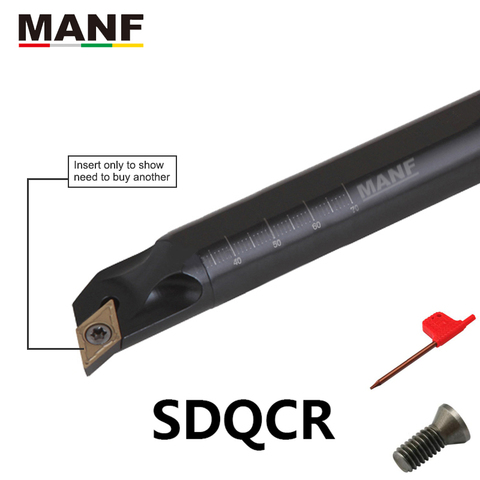 MANF-Herramienta de torneado de S16Q-SDQCR07, soportes de herramientas de corte de barra de perforación, tornillo de fijación, Hoders para DCMT07/11 insertos indexables ► Foto 1/6
