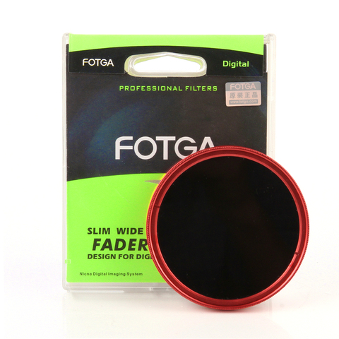 FOTGA Ultra delgado 40,5-82mm Fader ajustable Variable Filtro de lente ND ND2 ND8 ND400 rojo ► Foto 1/6