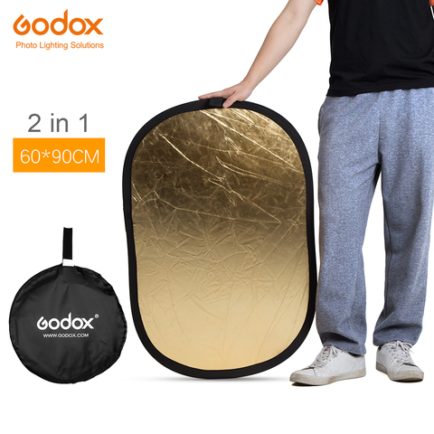 GODOX-Reflector de fotografía Oval, luz plegable portátil, 2 en 1, 60x90cm, para estudio ► Foto 1/6