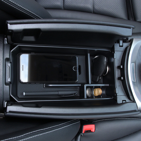 Compartimento de almacenamiento de apoyabrazos Central para coche, bandeja de soporte de contenedor para Mercedes Benz C GLC clase W205 X253 2015 2016 2017 2022 ► Foto 1/5