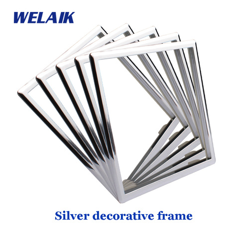 WELAIK-marco decorativo de plata de la UE, Chrome-plating-ZSK101Y de superficie ► Foto 1/5