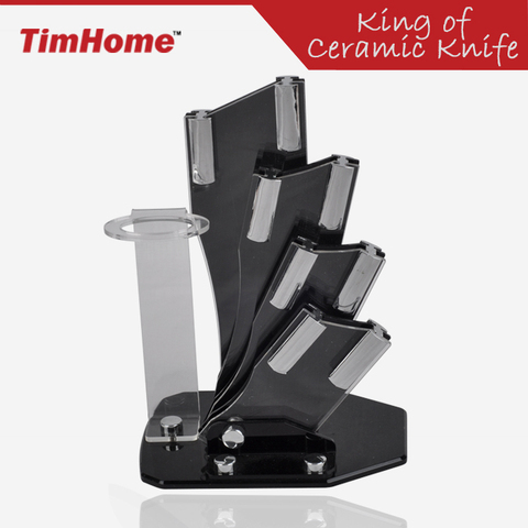 Timhome-Soporte de cerámica para cuchillos, acrílico, bloque de cerámica para cuchillos de cocina, 3 ''4'' 5 ''6'', almacenamiento de cuchillos ► Foto 1/1