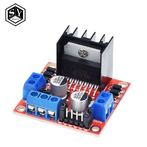 Controlador de Motor paso a paso, módulo de placa L298N para Arduino, robot de coche inteligente, gran IT Dual H Bridge DC, 1 Uds. ► Foto 1/6