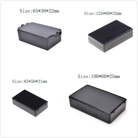 Impermeable de plástico ABS caja electrónica caja de proyecto negro 65*38*522mm 125*80*32mm 85*50*21mm 100*60*25mm ► Foto 1/6