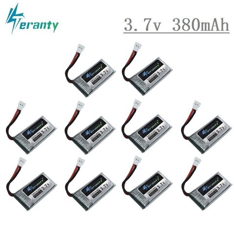 Batería Lipo Original para Hubsan X4 H107 H107L H107D JD385 JD388 piezas de repuesto de helicóptero por control remoto 3,7 V 380mah Drone Battery 752035 ► Foto 1/6