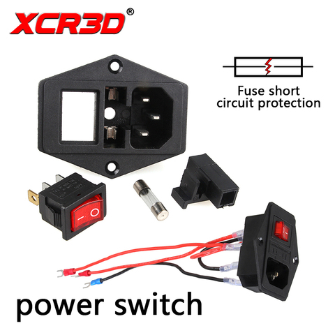 XCR3D interruptor de alimentación 3D accesorios de impresora 220 V/110 V 10A fusible interruptor de seguridad de corriente corta sistema de protección ► Foto 1/6
