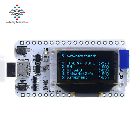 Placa de desarrollo de Internet para Arduino, Kit de pantalla azul OLED de 0,96 pulgadas, con Bluetooth, WIFI, CP2102, 32M, Flash de 3,3 V-7V, ESP32 ► Foto 1/1