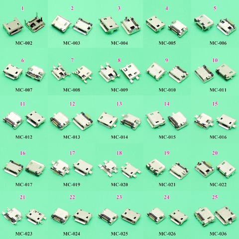 ChengHaoRan-Conector Micro USB 5P de 5 pines, 25 modelos, unids/lote, Conector de toma de carga tipo USB, Puerto SMD DIP V8, enchufe de alimentación de datos de carga ► Foto 1/6