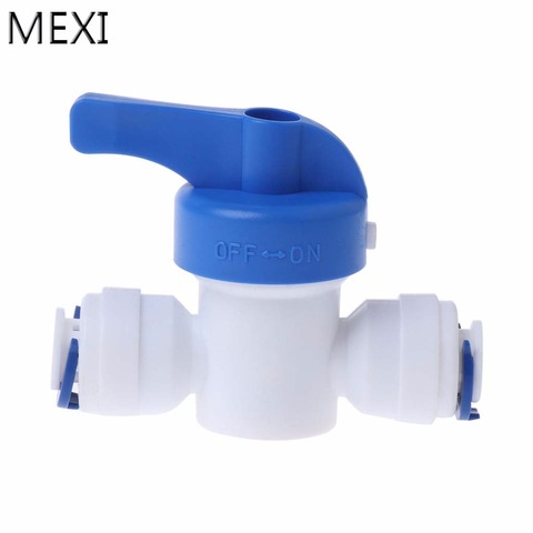 MEXI 1/4 pulgadas en línea nueva válvula de bola de conexión rápida apagado para RO agua ósmosis inversa ► Foto 1/6