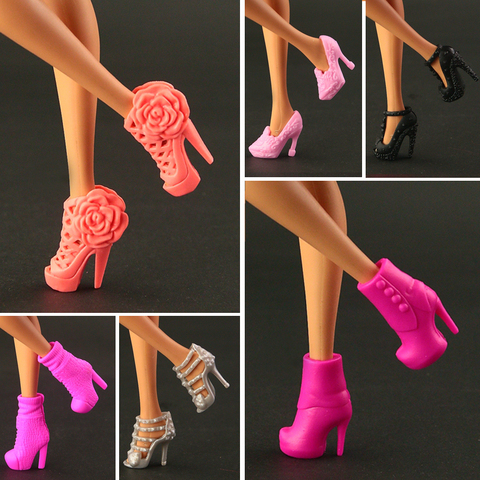 2022 nuevo Original hermosa zapatos para muñeca barbie negro de alta calidad zapatos 15 zapatos de estilo disponible ► Foto 1/6