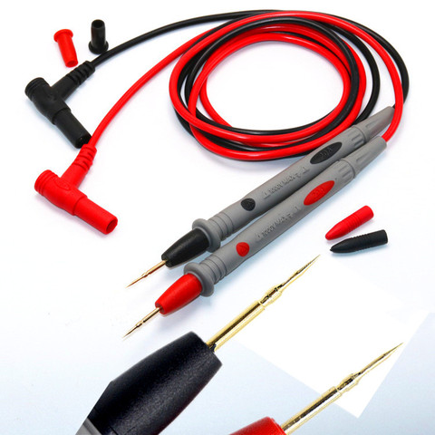 1 par de sonda de punta de aguja 1000V 20A para multímetro Digital Universal Cable de lápiz de 100cm ► Foto 1/6