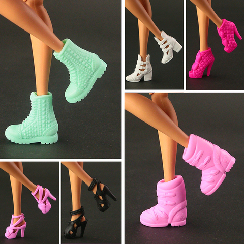 Botas de tacón alto originales para muñeca barbie, zapatos de moda, 15 estilos, envío gratis ► Foto 1/6
