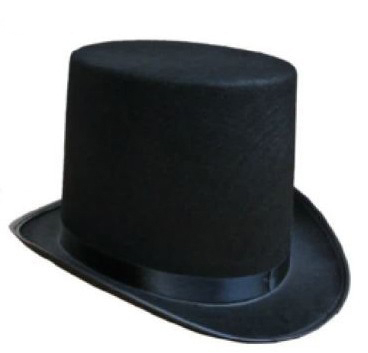 El mago realizó alto sombrero de Halloween gorra plana negro sombrero Jazz actuaciones de escenario de hombres y mujeres ► Foto 1/2