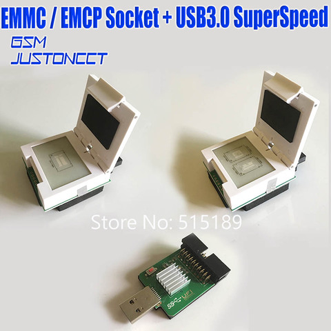 EMMC EMCP Socket + 2 en 1 EMMC / EMCP Socket + SuperSpeed USB 3,0 USD / EMMC lector para EMMC Dongle UFI BOX ► Foto 1/1