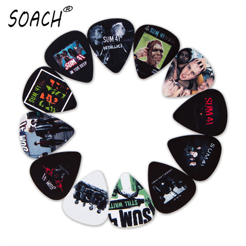 SOACH-púas de guitarra nueva de alta calidad, 10 Uds., 3 tipos de grosor, imágenes de banda punk populares, accesorios para guitarra ► Foto 1/3