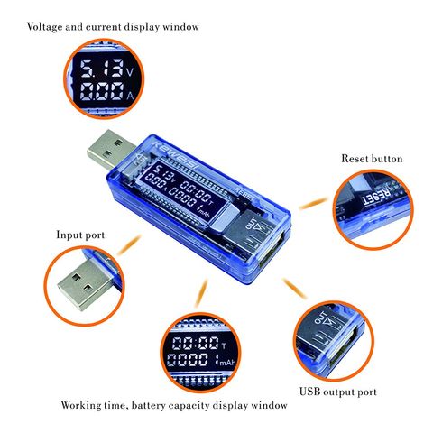 Probador de capacidad del cargador de corriente y voltaje del USB medidor de potencia del Doctor voltímetro de texto 24 ► Foto 1/6