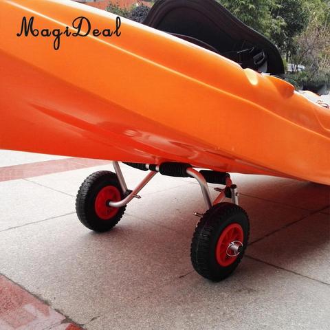 MagiDeal nuevo 1 unid punción prueba de neumáticos de caucho rojo de Kayak carro/rueda de remolque de M/S para canoa Kayak de pesca barco camión Acc ► Foto 1/6