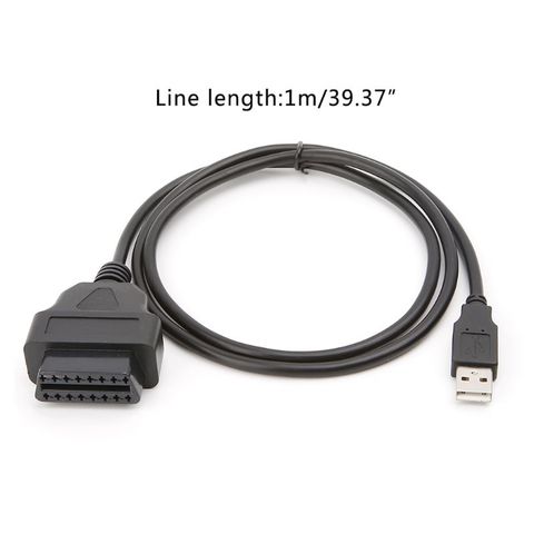 Conector de Cable adaptador OBD2 a cargador con puerto USB de 16 Pines, herramienta de diagnóstico ► Foto 1/6