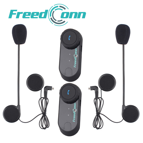 FreedConn-Intercomunicador con Bluetooth para casco de motocicleta, dispositivo de comunicación con Radio FM, TCOM-OS, sistema operativo T-COM, 100m ► Foto 1/6