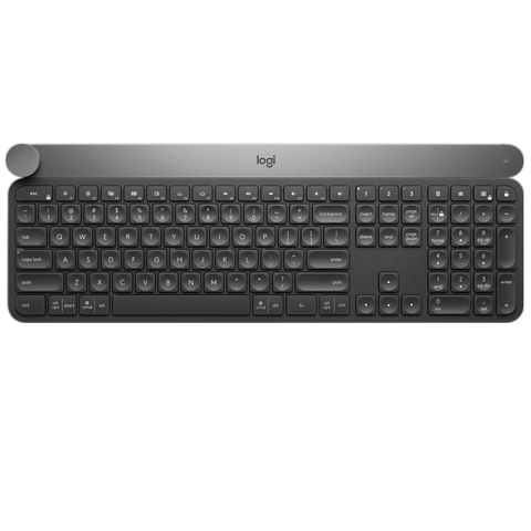 Logitech Craft-teclado inalámbrico, perilla de Control inteligente gris profundo, conexión de modo Dual Superior con Bluetooth, múltiples dispositivos Co ► Foto 1/5