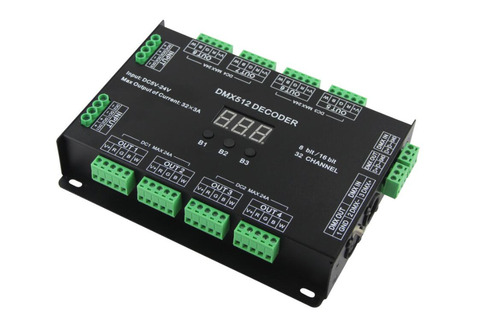 32 canales 96A RGBW DMX 512 controlador decodificador LED DMX Dimmer DC5-24V RGBW luz LED RGB 8 bits/16 bits ► Foto 1/5