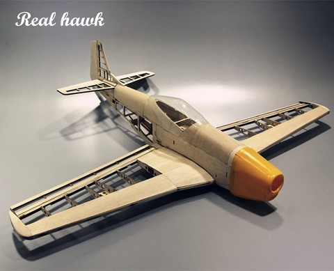 RC avión corte láser Avión de madera de balsa Kit nuevo P51 marco sin cubierta Wingspan 1000mm modelo de envío gratis Kit de construcción ► Foto 1/6