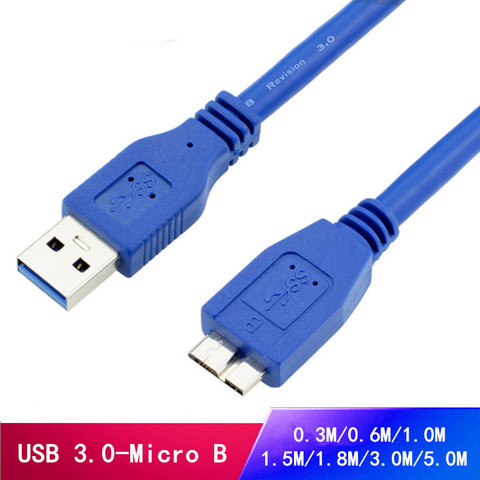 Adaptador de Cable USB 0,3 macho A Micro B, convertidor para disco duro externo HDD de alta velocidad, 5,0 M-3,0 M ► Foto 1/3