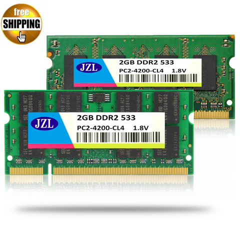 JZL-memoria Ram para ordenador portátil, SODIMM, PC2-4200, DDR2, 533 MHz, 200PIN, 2GB/PC2, 4200, 533 MHz, 200 Pines, 1,8 V, CL4, SDRAM ► Foto 1/5