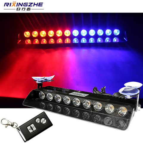 RXZ control remoto policía luz estroboscópica luz de advertencia intermitente 9 12 LED coche camión emergencia día Flash Led strobe luz ► Foto 1/6