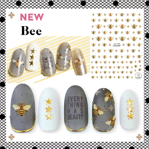 CA-197-198 abejas error pegatinas 3d para decoración de uñas etiqueta plantilla herramienta para uñas diy decoraciones ► Foto 1/3