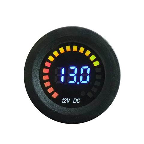 Voltímetro LED digital universal para coche, moto y barco, panel indicador, DC 12V, accesorios de coche ► Foto 1/6