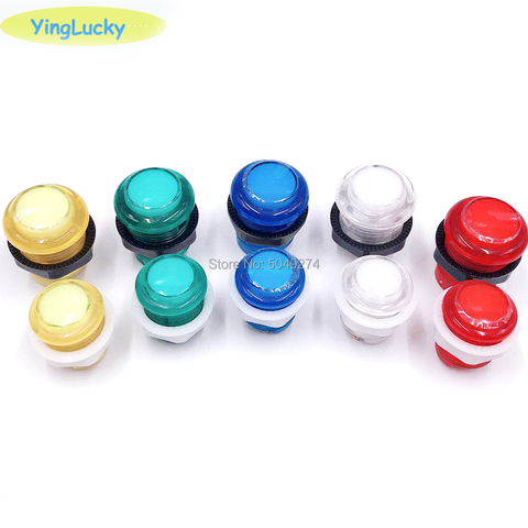 Botón de Arcade Led de 24mm, de 5V Micro interruptor/12V, juego de interruptor de botón de encendido, verde/amarillo/rojo/Blanco/azul ► Foto 1/6